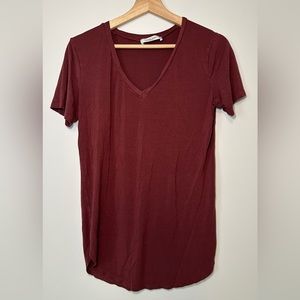 CJLA “CJ’s Favorite V-Neck Tee” in Wine